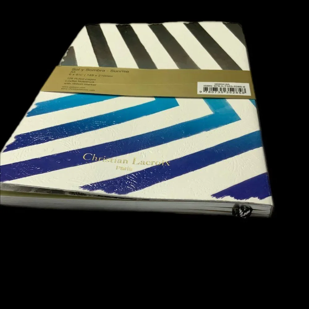 New! Christian Lacroix Sol Y Sombra Sunrise Blue‎ Embossed Paseo Notebook 128pgs